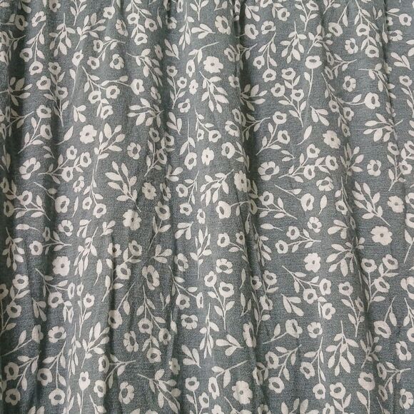 Serra sage green and white floral print pleated skirt Sz L - Picture 5 of 6